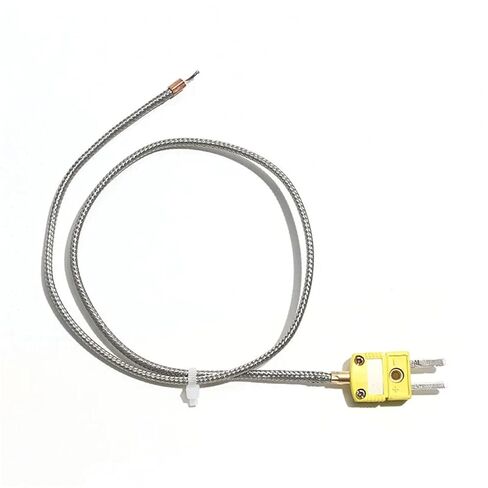 نوع وصلة لحام مزدوج حراري من النوع K مع مقابس قياس درجة حرارة ألياف الكوارتز في خط الفرن 0.5-5 متر 0-1000 درجة مئوية قطعة واحدة (طول الكابل 2 متر) in Kuwait