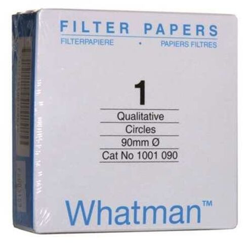 Whatman 1001090 Quantitative Filter Paper Circles, 11 Micron, 10.5 s/100mL/sq inch Flow Rate, Grade 1, 90mm Diameter (Pack of 100) in Saudi Arabia