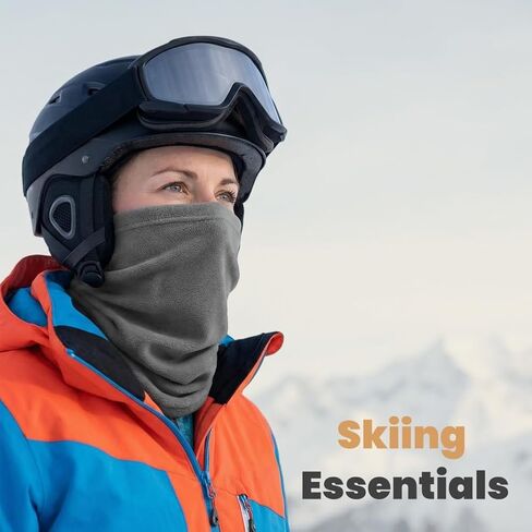 Winter Neck Gaiter Men Fleece Neck Warmer Gaiter Ski Mask Women Face Cover Scarf for Cold Weather Skiing Fishing in Kuwait