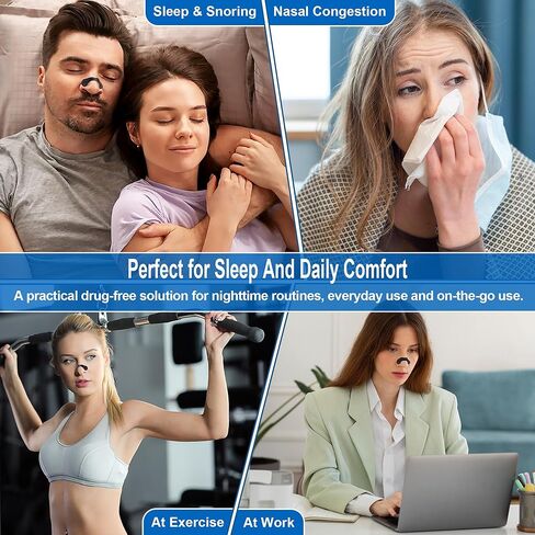 شرائط الأنف للشخير، شرائط الأنف القوية للغاية للتنفس لتحسين جودة النوم، شرائط الأنف الصديقة للبشرة للشخير، محلول الشخير الخالي من الأدوية وتخفيف احتقان الأنف، 30 زوجًا in Kuwait