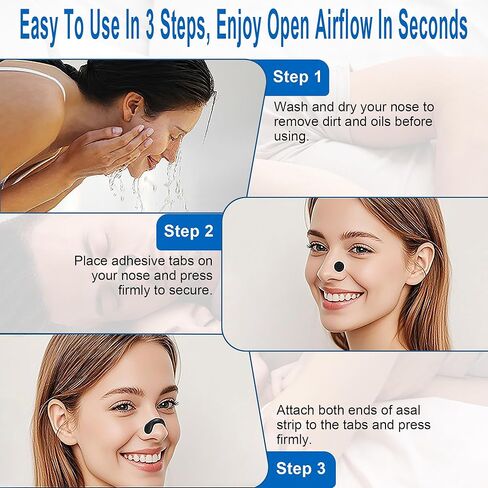 شرائط الأنف للشخير، شرائط الأنف القوية للغاية للتنفس لتحسين جودة النوم، شرائط الأنف الصديقة للبشرة للشخير، محلول الشخير الخالي من الأدوية وتخفيف احتقان الأنف، 30 زوجًا in Kuwait