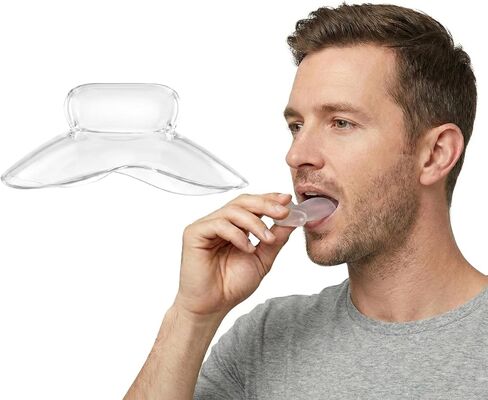 قطعة الفم لجهاز تثبيت اللسان - قابلة لإعادة الاستخدام، خالية من مادة BPA، ومحلول مضاد للشخير ومثبت مريح للسان لوقف الشخير من أجل نوم أفضل، يناسب الرجال والنساء - دوكس in Kuwait