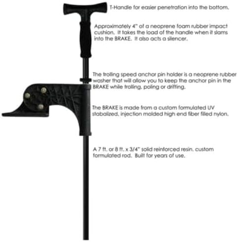 for Shallow Water- Brake Mount System and 8' Black Pin in Saudi Arabia