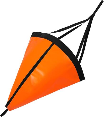 QWORK 2 Pack Sea Anchor Drift Sock, 32 Inch Boat Drift Anchor Drogue with Reinforced Webbing, 250D Nylon & PVC, for Kayak Pontoon Inflatable Sailboats Trolling Fishing in Saudi Arabia