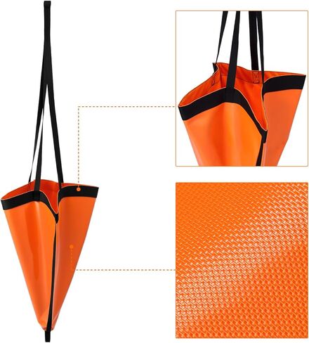 QWORK 2 Pack Sea Anchor Drift Sock, 32 Inch Boat Drift Anchor Drogue with Reinforced Webbing, 250D Nylon & PVC, for Kayak Pontoon Inflatable Sailboats Trolling Fishing in Saudi Arabia