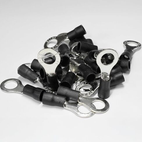 PAPUGA 25PCS 14-12 AWG (35 mm2) 5/16" Ring Terminal Insulated Crimp Connector 37A 600V CE Industrial Terminal High Current Connector, Solar & Inverter in Saudi Arabia