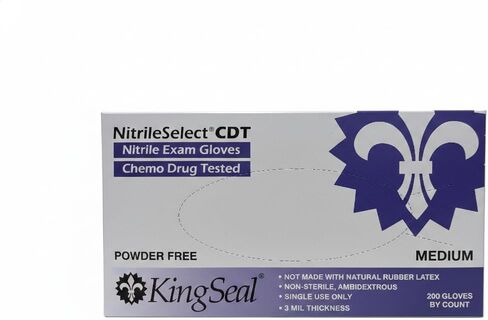 KingSeal 200 Pack LARGE NitrileSelect Exam Gloves, Medical Grade, Powder Free, Food Safe, Violet Blue, 3 MIL - 4 Boxes of 200 Gloves (800 Count) in Kuwait