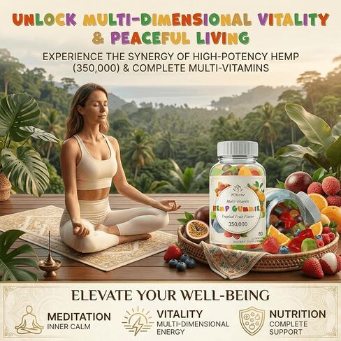 Hemp Gummies for Pain, Sleep, Anxiety - 2 Pack Extra Strengthen High Potency with Pure Natural Organic Hemp Oil Extract Vegan Edible Bear Candy - Non-GMO, Vegan, Low Sugar in Saudi Arabia