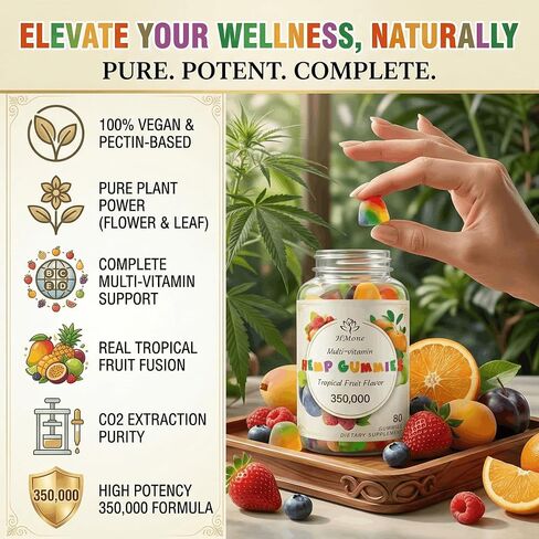 Hemp Gummies for Pain, Sleep, Anxiety - 2 Pack Extra Strengthen High Potency with Pure Natural Organic Hemp Oil Extract Vegan Edible Bear Candy - Non-GMO, Vegan, Low Sugar in Saudi Arabia