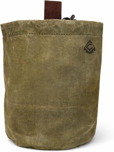 4QT Bushcraft Cookware Bag | Waxed Canvas Bushpot Pouch | Camp Kettle Storage Bag | Foragers Belt Pouch (4QT Bushpot Size) in Kuwait
