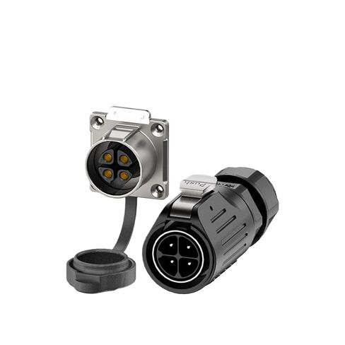 Circular Waterproof Connector LP24 Flange Metal Type Quick Power Equipment Welding Waterproof Aviation(EW-LP24-2P 35A) in Kuwait