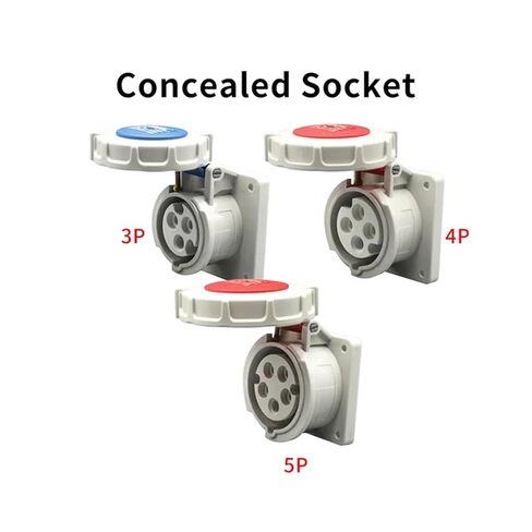 IP67 غير انفجار 3-core 4-core 5-hole لرسو السفن ذكر وأنثى مقبس طيران صناعي مقاوم للماء 63 / 125A (مقبس مخفي، 63A-5P) in Kuwait
