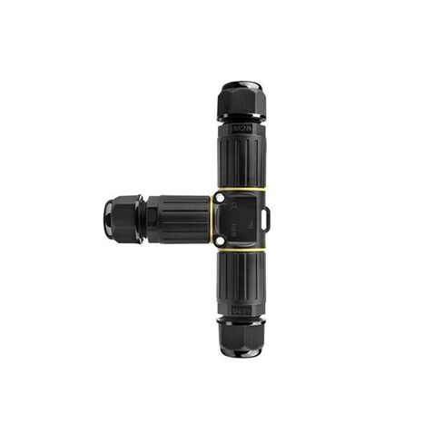 Screw-Free Terminal Block P25T Quick-Connect Connector for Outdoor Stadium Lights 3-core Wire T-Type Three-Way Waterproof Connector(EW-P25T 5-9mm) in Kuwait