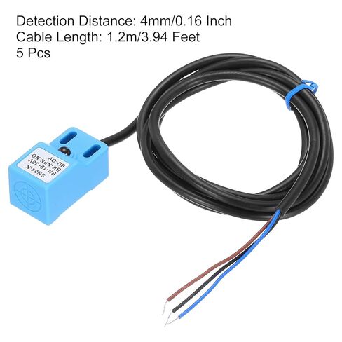MECCANIXITY Approach Sensor Inductive Proximity Sensor Switch NO Normally Open NPN 4mm Detection Distance, DC 10-30V SN04-N, 5Pcs in Saudi Arabia