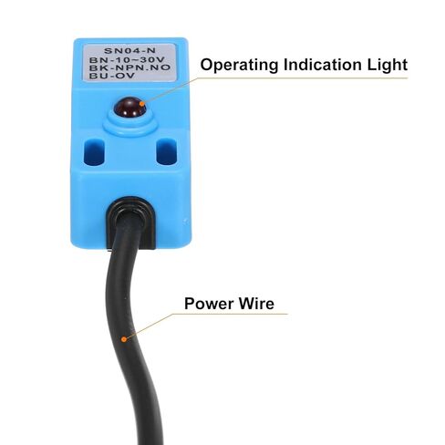 MECCANIXITY Approach Sensor Inductive Proximity Sensor Switch NO Normally Open NPN 4mm Detection Distance, DC 10-30V SN04-N, 5Pcs in Saudi Arabia