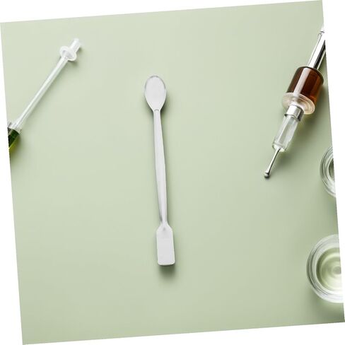 10 قطع من ملاعق المختبر المصنوعة من الفولاذ المقاوم للصدأ ومجارف عينات صغيرة مزدوجة الأطراف لقياس المسحوق الدقيق وخلط ملاعق الدواء للاستخدام الصيدلي والمختبر العلمي in Kuwait