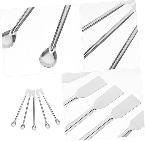 12pcs Stainless Steel Lab Mixing Spoons Square Head Thickened Sampling Tools for Reagent Handling Measuring Stirring Ergonomic Portable Laboratory Use in Saudi Arabia