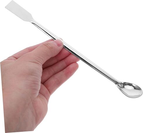 12pcs Stainless Steel Lab Mixing Spoons Square Head Thickened Sampling Tools for Reagent Handling Measuring Stirring Ergonomic Portable Laboratory Use in Saudi Arabia