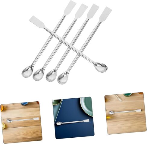 12pcs Stainless Steel Lab Mixing Spoons Square Head Thickened Sampling Tools for Reagent Handling Measuring Stirring Ergonomic Portable Laboratory Use in Saudi Arabia