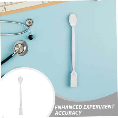 Alipis 10pcs Small Stainless Steel Scoops Double Ended Sampling Spoon Lab Testing Spatula for Powders Medicine Reagents Ergonomic Laboratory Tool in Saudi Arabia
