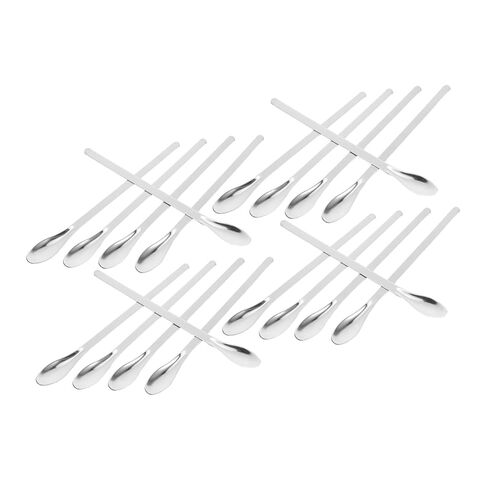 24pcs Stainless Steel Lab Spatulas Long Micro Mixing Spoons Lightweight Portable Sampling Scoops for Powders Pastes Laboratory Stirring Tools in Saudi Arabia