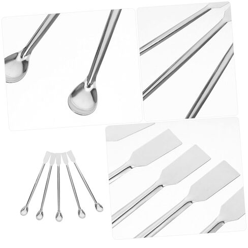 jojofuny 12pcs Stainless Steel Lab Mixing Spatulas Square Head Sampling Spoons Corrosion-Resistant Tools for Laboratory Classroom Kitchen and DIY Use in Saudi Arabia