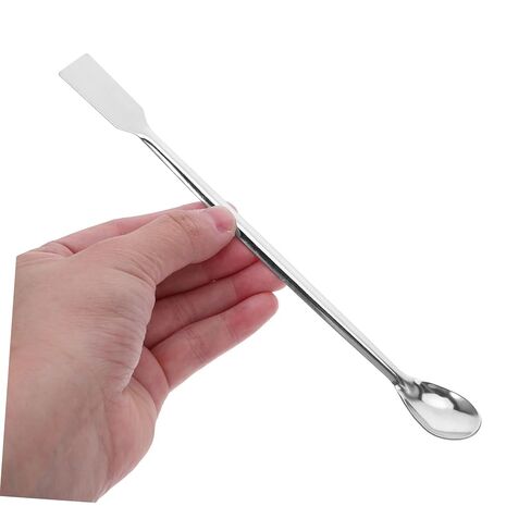 jojofuny 12pcs Stainless Steel Lab Mixing Spatulas Square Head Sampling Spoons Corrosion-Resistant Tools for Laboratory Classroom Kitchen and DIY Use in Saudi Arabia