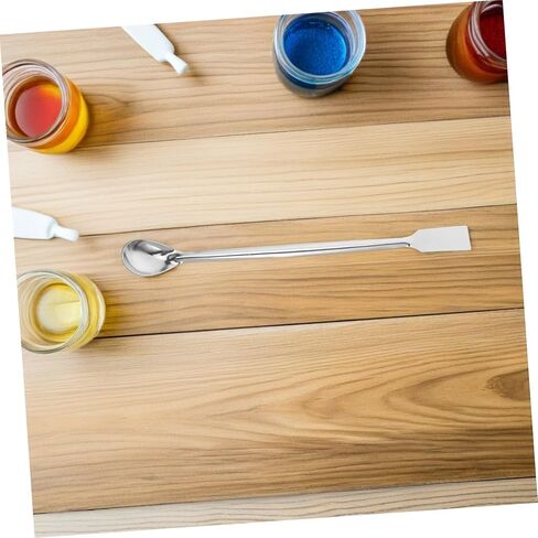 jojofuny 12pcs Stainless Steel Lab Mixing Spatulas Square Head Sampling Spoons Corrosion-Resistant Tools for Laboratory Classroom Kitchen and DIY Use in Saudi Arabia