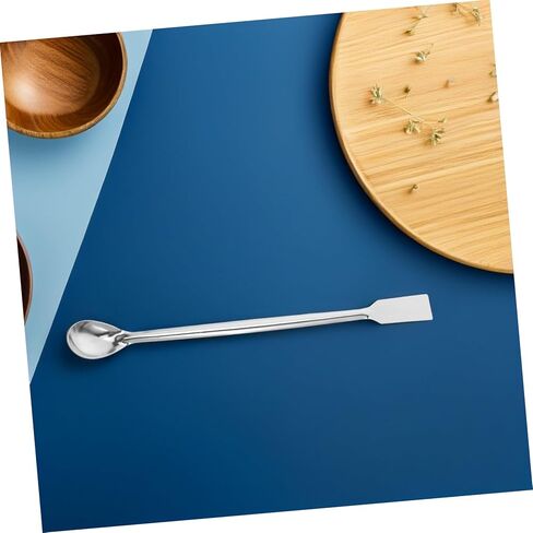 jojofuny 12pcs Stainless Steel Lab Mixing Spatulas Square Head Sampling Spoons Corrosion-Resistant Tools for Laboratory Classroom Kitchen and DIY Use in Saudi Arabia