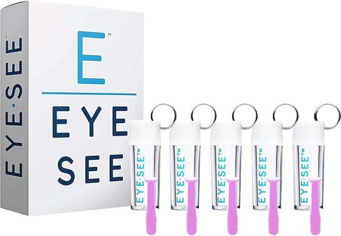 مزيل العدسات اللاصقة الصلبة وأداة تطبيق مكبس RGP الصلب مع ملحق حلقة مفاتيح - يسمح بسهولة إزالة/تطبيق عدسات Sclera - صندوق من 5 قطع (أزرق) in Kuwait