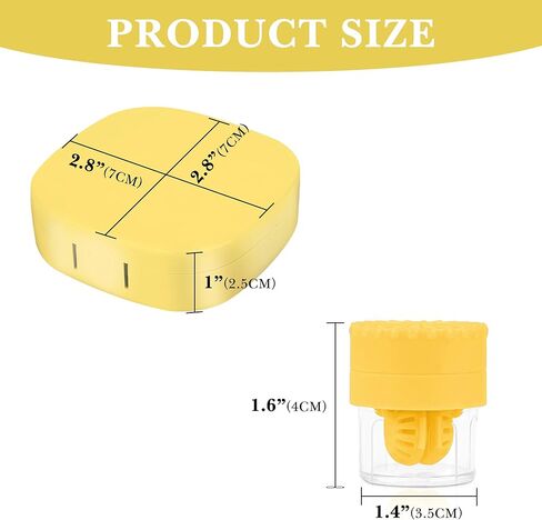 2 Pack Contact Lens Case with Manual Cleaner, Portable Travel Contact Cases Kit with Mirror for Daily & Outdoor Use, Includes Solution Bottle Tweezers Cleaning Tool (Yellow & Green) in Kuwait