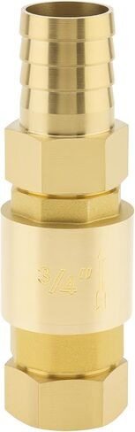 Check Valve, 3/4'' Brass Check Valve with G Male to NPT Female Pipe Fitting, 3/4" Female x 1" 25mm Barb Hose Fittings, 3 Pcs Brass Plumbing Fitting Set for Plumbing, Irrigation Well Pump in Kuwait