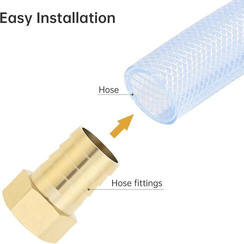 Check Valve, 3/4'' Brass Check Valve with G Male to NPT Female Pipe Fitting, 3/4" Female x 1" 25mm Barb Hose Fittings, 3 Pcs Brass Plumbing Fitting Set for Plumbing, Irrigation Well Pump in Kuwait