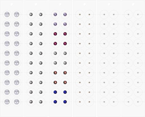 الوخز بالإبر لبذور الأذن، 120 قطعة من مجوهرات بذور الأذن ذات الالتصاق القوي لتخفيف التوتر - ملصقات خرز الوخز بالإبر المحمولة للأذنين للمبتدئين التوازن والعافية in Kuwait
