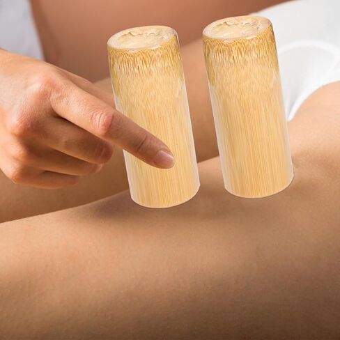Angoily Bamboo Fire Cupping Set 5Pcs Carbonized Bamboo Cups for Home Cupping Therapy Body Suction Cups Facial Massage Tools in Saudi Arabia
