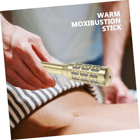 Hemoton Moxibustion Beauty Device 11.4 Inch Copper Roller Moxa Stick Holder Portable Facial Moxa Burner for Home Acupuncture and Heat Therapy in Saudi Arabia