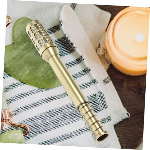 Hemoton Moxibustion Beauty Device 11.4 Inch Copper Roller Moxa Stick Holder Portable Facial Moxa Burner for Home Acupuncture and Heat Therapy in Saudi Arabia
