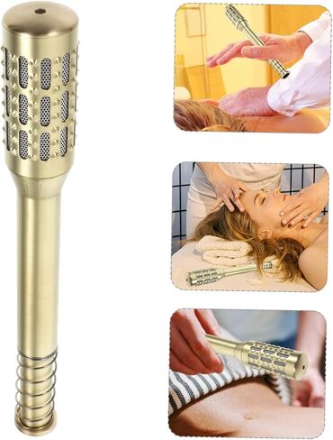 Hemoton Moxibustion Beauty Device 11.4 Inch Copper Roller Moxa Stick Holder Portable Facial Moxa Burner for Home Acupuncture and Heat Therapy in Saudi Arabia