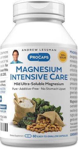 Andrew Lessman Magnesium Intensive Care 60 Capsules – 200mg Mild Ultra-Soluble Magnesium, Supports Nerves, Muscles, Brain and Heart, No Additives, Gentle to Even The Most Sensitive Stomachs in Saudi Arabia