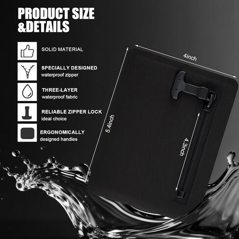 Abbylike Black Waterproof Wallet Heavy Duty Airtight Wallet Waterproof Pouch Water Tight Submersible Pouch Dry Bag with Zipper for Cash Keys Cards Swimming Diving Boating Snorkeling Kayaking for Men in Saudi Arabia