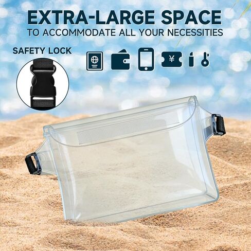 حقيبة هاتف مقاومة للماء مع حزام قابل للتعديل. مقاومة للماء وتطفو، مما يجعلها مناسبة للسفر والشواطئ والسباحة والتجديف وركوب القوارب والسفن السياحية - تحمل الهاتف وجواز السفر والمحفظة. in Kuwait