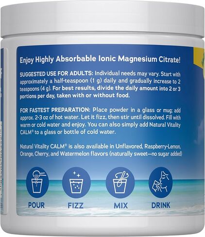 الهدوء الحيوي الطبيعي ، مكملات المغنيسيوم ، مسحوق مشروب مضاد للموت ، خالٍ من الغلوتين ، نباتي ، غير محلي ، ليمون حلو ، 8 أوقية in Kuwait