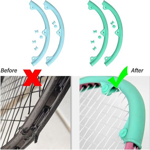 Badminton Racquet Curved Protections Sleeve Beginner Racket Head Protector Front Frame Head Case Protective Covers Silicone Cover in Saudi Arabia
