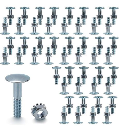 50 Pack 1 1/4" Carriage Bolt & Nut Kit for Overhead Todco Whiting Door Hinge Morgan Supreme Box Truck Trailer Roll Up Door Repair Parts Bolts in Saudi Arabia