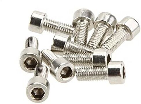 مسامير قفص زجاجات المياه للدراجات الهوائية M5 X 12 مم من الفولاذ المقاوم للصدأ لحامل الزجاجات ورف حامل ملحقات الدراجات (10 قطع) in Kuwait