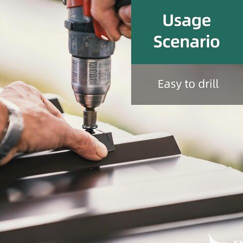 25Pcs #14 x 3/4" Sheet Metal Screws, Black Oxided Serrated Flanged Hex Head Self Drilling Screw, Diamond Point Self Tapping Screws, 410 Stainless Steel Fast Tapping with Socket in Kuwait