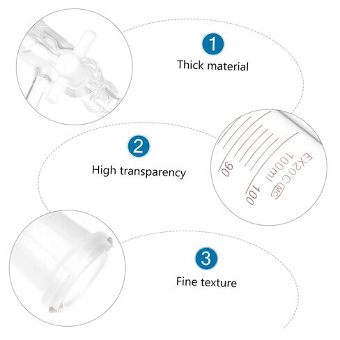 DECHOUS Cylindrical Glass Separatory Funnel PTFE Stopcock 500ml Experimental Liquid Funnel Equipment for Laboratory Use in Kuwait