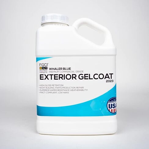FGCI - 1 Quart Marine Grade Gel Coat for Boat Building, RV Gel Coat, Restoration, Carbon Fiber Gel Coat, Fiberglass Repair, Patching, and Repair kit (Fighting Lady Yellow) in Saudi Arabia