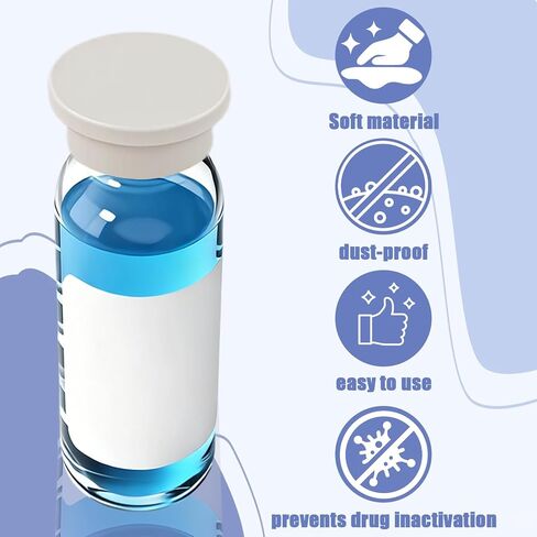 12 Pack 5ml Glass Vials Protective Vial Caps – 6 Assorted Colors, Leak-Proof Dust-Resistant Lids Cover for Flip Off Caps 5ml Vials for Injection, Easy to Clean and Reusable in Saudi Arabia