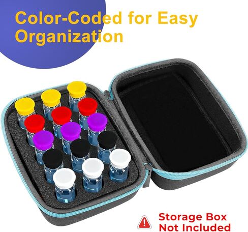 15 Pack 3ml Vial Caps, 5 Colors Leak-Resistant Protective Lids for Glass Vials, Reusable Dust-Resistant Caps for Sample Storage in Saudi Arabia